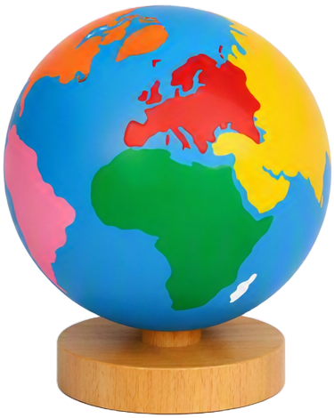 Montessori globe with no background